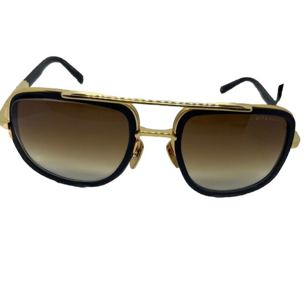 New With Defect DITA MACH-S DTS412-A-01 YELLOW GOLD MATTE BLACK For Men Stylish